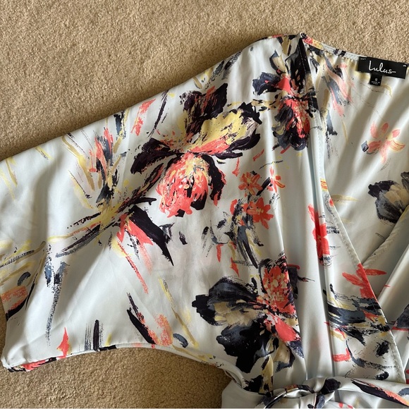 Lulus Paraiso Light Blue Kimono Romper size Small - Picture 5 of 5